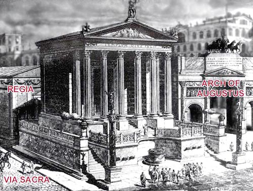 drawing of Temple of Caesar