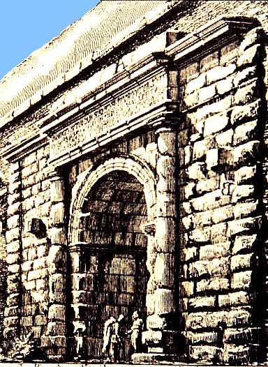 drawing of Arch of Claudius