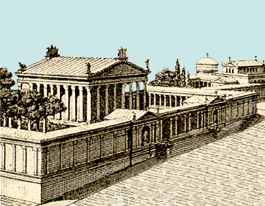 drawing of Temple of Palatine Apollo