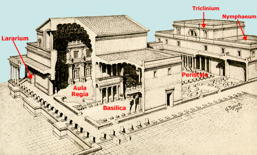 drawing of Flavian Palace