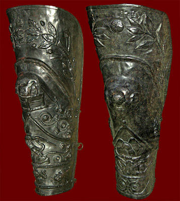 bronze gladiator greaves