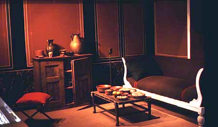 reconstructed model of Roman room