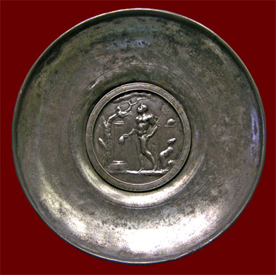 silver plate with Mercury