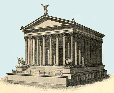 drawing of Temple of Castor