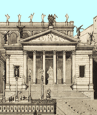 drawing of Temple of Concord