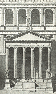 drawing of Temple of Vespasian