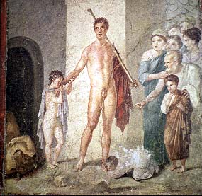 wall painting of Theseus